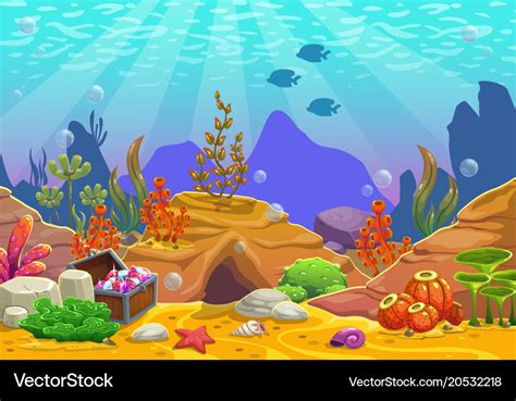 Cartoon Underwater Background Royalty Free Vector Image