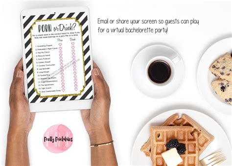 Porn Or Drink Game Printable Printable Bachelorette Party Etsy Canada