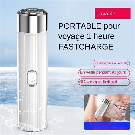 Mini Rasoir Électrique De Poche Pour Hommes Rechargeable Par Usb