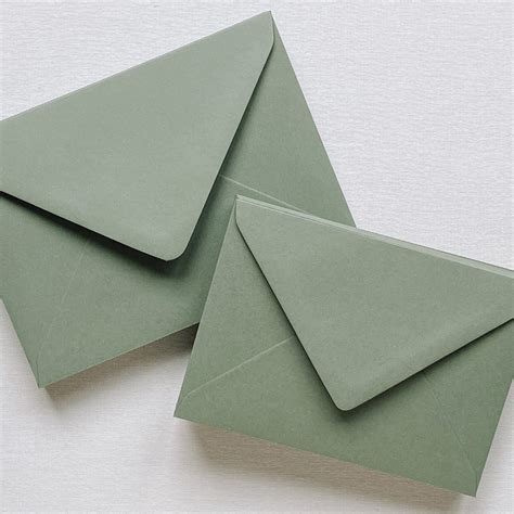 Colorplan Mid Green 5x7 Envelopes Set of 10 - Etsy