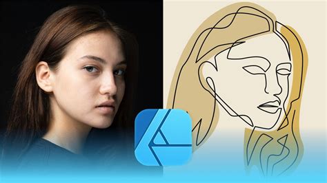 One Line Art Vector Portrait Affinity Designer Tutorial YouTube