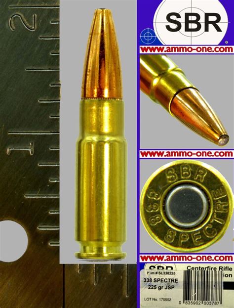 338 Spectre Sbr 225gr Jsp One Cartridge Not A Box Ammo One1