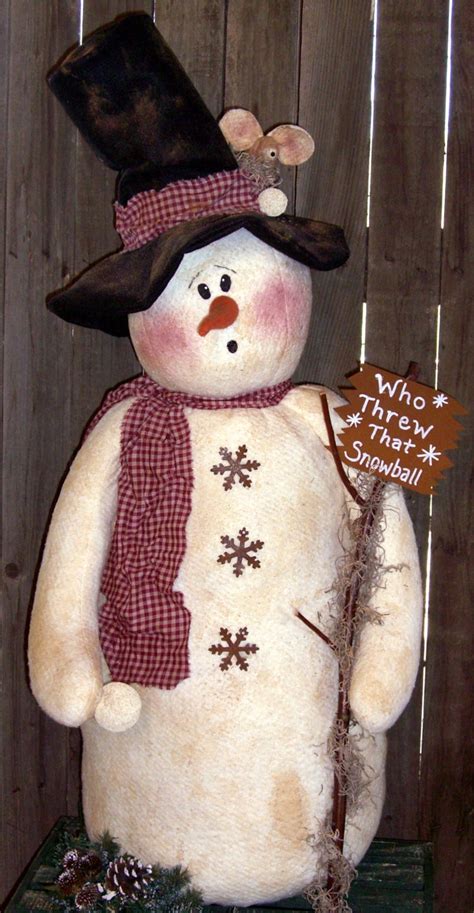 Free Printable Primitive Snowman Patterns