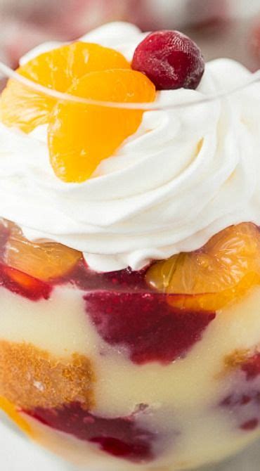 Cranberry Orange Trifle Easy Holiday Desserts Trifle Bowl Recipes Thanksgiving Desserts