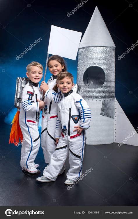 Kids Playing Astronauts — Stock Photo © Natashafedorova 140013484