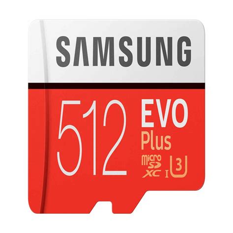 Samsung 512gb Evo Plus Microsdxc Memory Card With Fast Readwrite Speed And Adapter