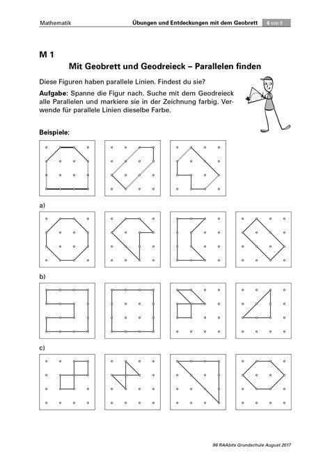 Grundschule Unterrichtsmaterial Mathematik Geometrie Geobrett 3