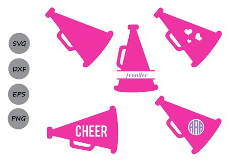 Cheer Megaphone Svg Cut Files Graphic By Cosmosfineart Creative Fabrica