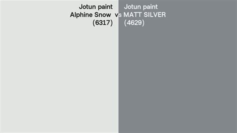 Jotun Paint Alphine Snow Vs Matt Silver Side By Side Comparison