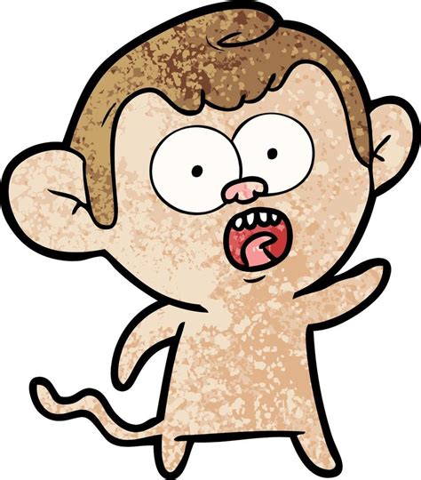 Cartoon Shocked Monkey 12367657 Vector Art At Vecteezy