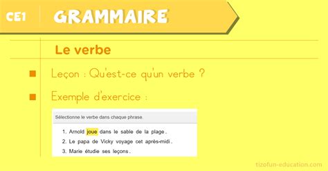 Cours de Grammaire Française et Exercices de Grammaire PDF Jeux de