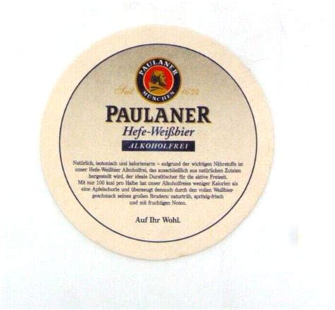 St Ck Bierdeckel Paulaner Alkoholfrei M Nchen Weissbier Bayern Set