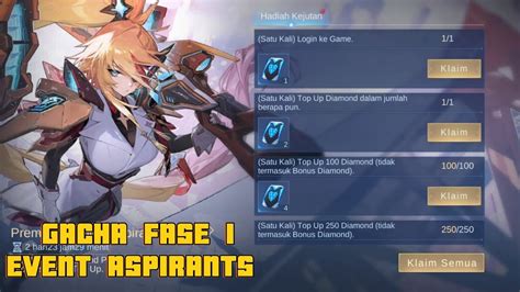 Gacha Fase Event Aspirants Modal Dm Dapat Skin Limited Youtube