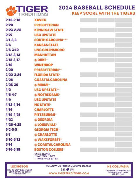 Free Printable Tigers Schedule Download Free Printable Tigers Schedule