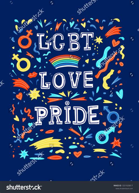 Conceptual Colorful Poster Lgbt Slogan Text Stock Vector Royalty Free