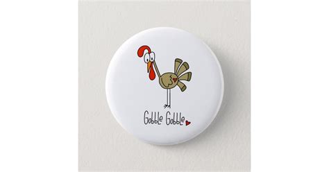 Stick Figure Turkey Button Zazzle