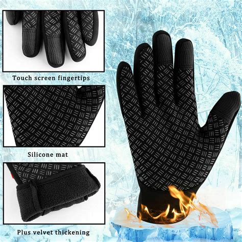 Winter Handschuhe Damen Herren Fahrrad Thermo Handschuhe Wasserdicht