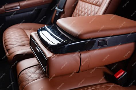 Premium Photo | Luxury car interior in brown and black colors