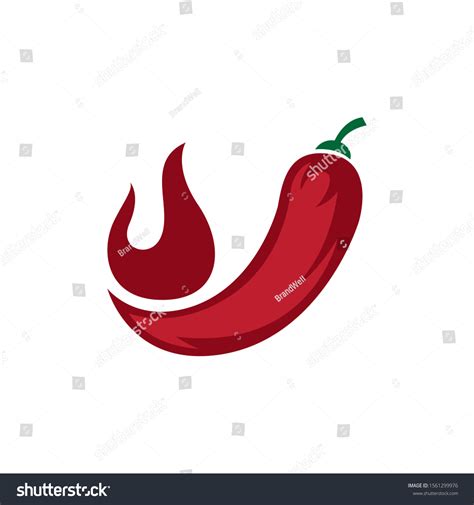 Hot Chili Fire Vector Illustration Logo Stock Vector Royalty Free Shutterstock