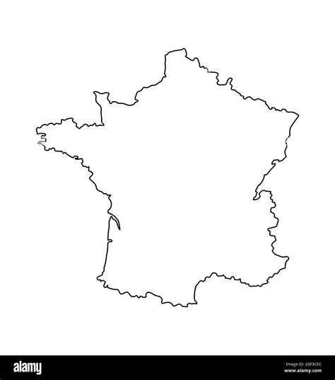 France Outline flag map. Vector illustration of national symbol. Graphic design of patriotic ...