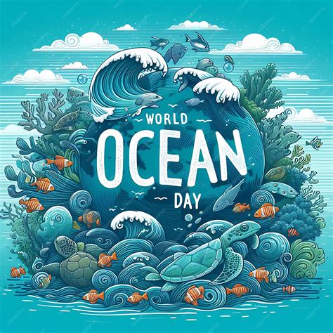 Premium Photo A Poster For Ocean Day With The Words World Day On It