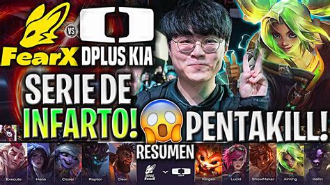 SERIE DE INFARTO EN LA LCK PENTAKILL FOX Vs DK Resumen Completo