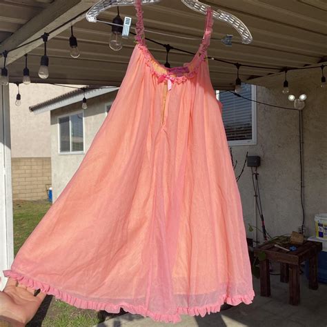 Betsey Johnson Women S Pink And Orange Dress Depop