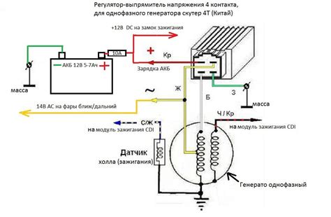 Схема подключения фары на мопеде альфа 110
