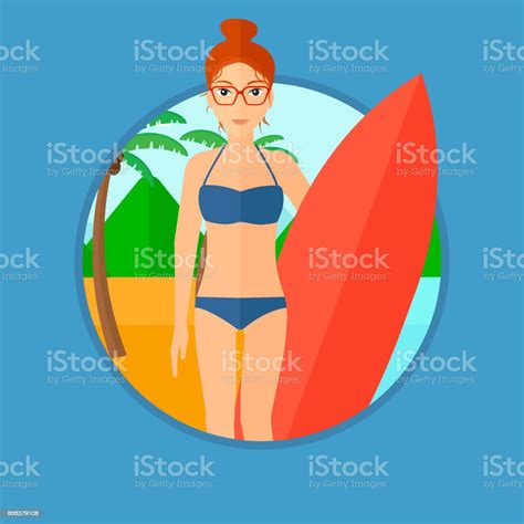 Surfer Holding Surfboard Stock Illustration Download Image Now