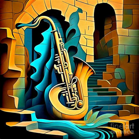 Water Saxophone Digital Art By Miha Jeruc Fine Art America