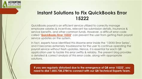 PPT QuickBooks Error 15222 Comprehensive Solutions For Quick Fix