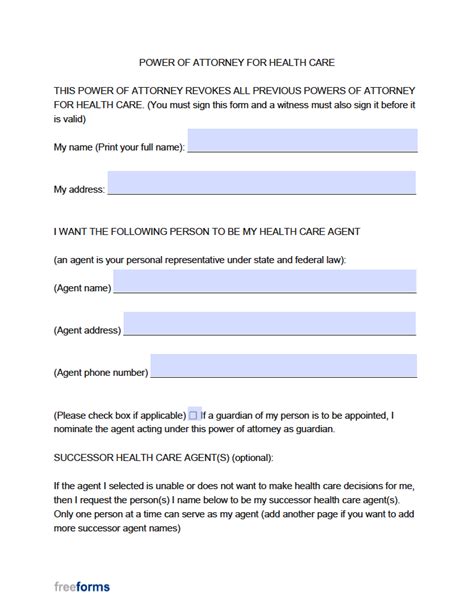 Free Illinois Medical Power Of Attorney Form Pdf