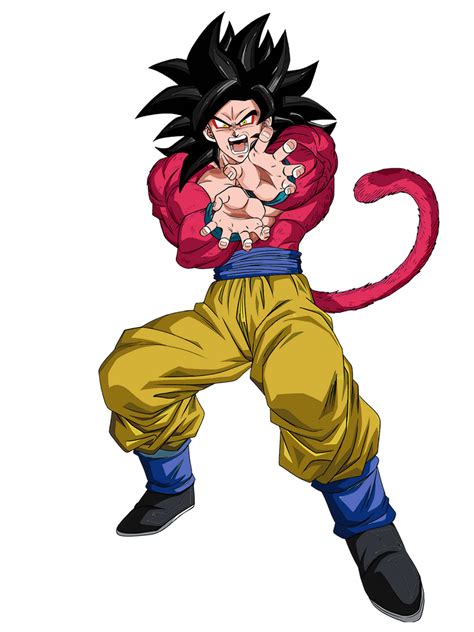 Str Super Saiyan 4 Goku Render Dokkan Battle By Robzap18 On Deviantart