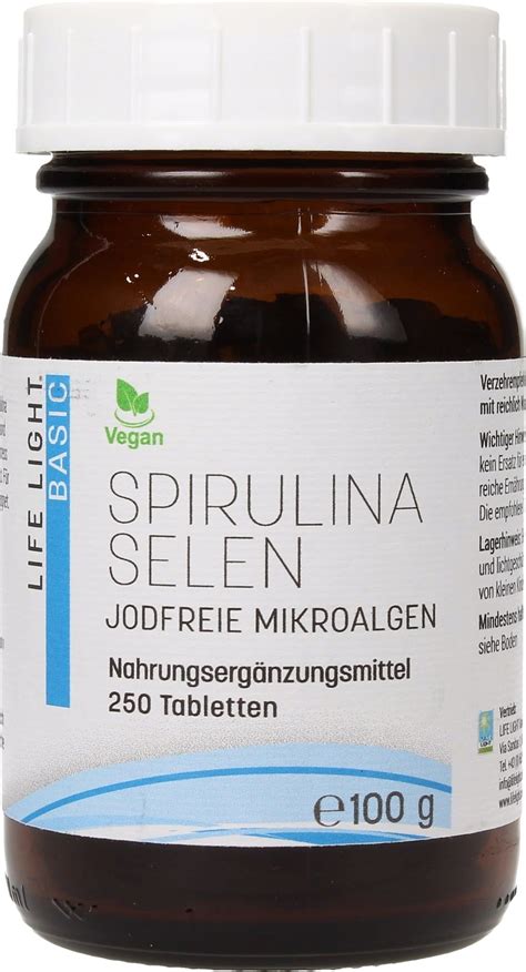 Selen Spirulina Hefefrei Life Light VitalAbo