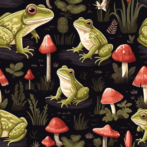 Premium Photo A Close Up Of A Group Of Frogs And Toads On A Black