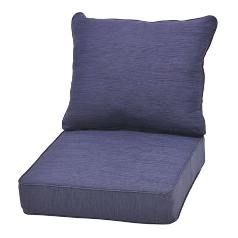 Allen Roth 2 Piece Navy Deep Seat Patio Chair Cushion At