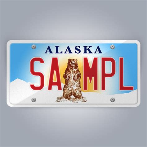 Alaska License Plate Replica Reflective
