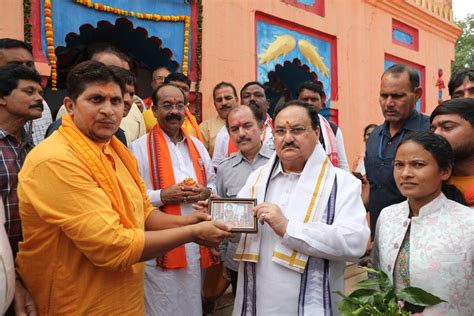 Bjp National President Shri Jp Nadda Offered Prayers At Shri Bala Ji