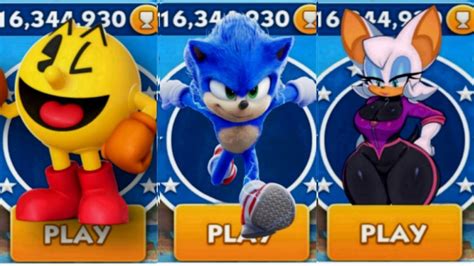 Sonic Dash Sir Pacman VS Sonic VS Rouge Dash Movie Sonic Vs All