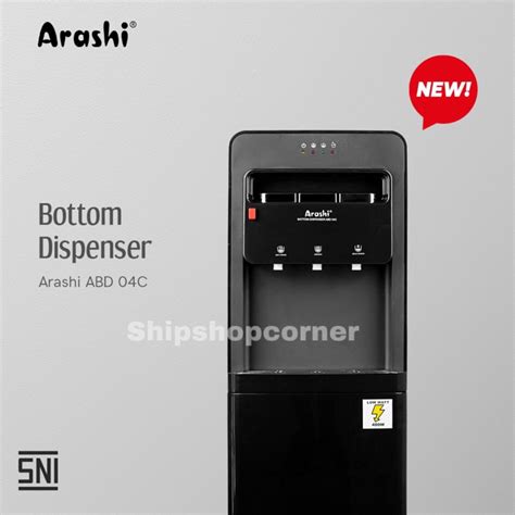 Jual ARASHI Dispenser Air Galon Bawah HOT COLD ABD 04C Black Garansi 1 Tahun Shopee Indonesia