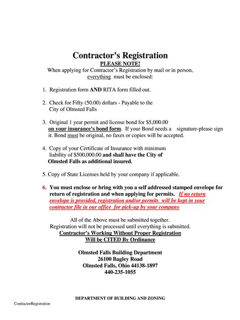 City Of Parma Contractor Registration Fill Out Sign Online Dochub