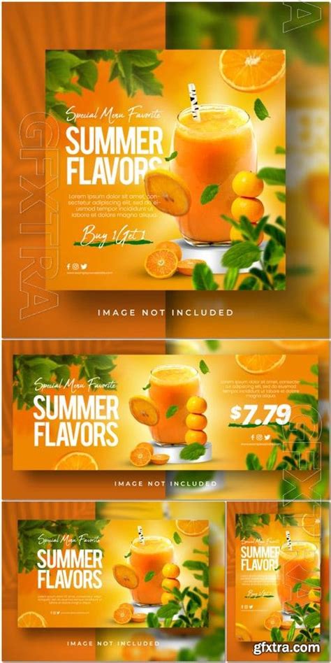 Psd Orange Juice Fresh Drink Special Menu Favorite Social Media