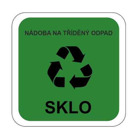 SKLO Nádoba na tříděný odpad Samolepka na popelnice COPY COLOR cz