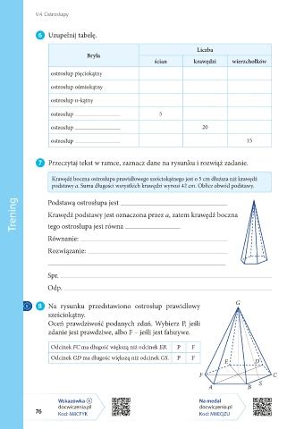 Page 3 Matematyka z kluczem klasa 8 semestr 2 Ostrosłupy