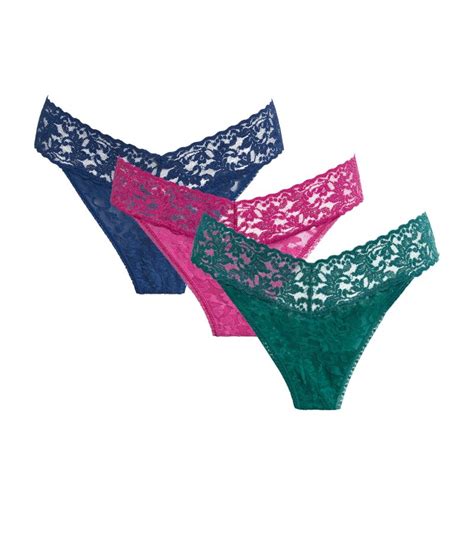 Womens Hanky Panky Multi Low Rise Lace Thongs Pack Of 3 Harrods Uk