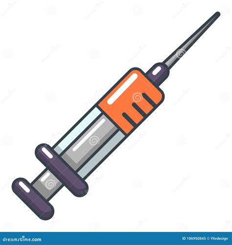 Syringe Icon, Cartoon Style Stock Vector - Illustration of isolated ...