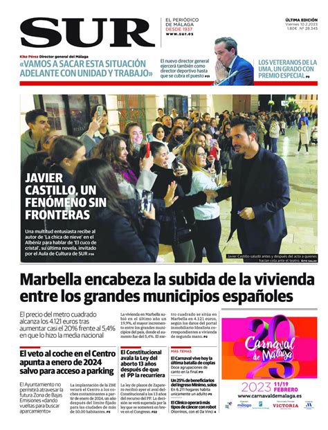 Las Portadas De Diario Sur Diario Sur De Febrero De