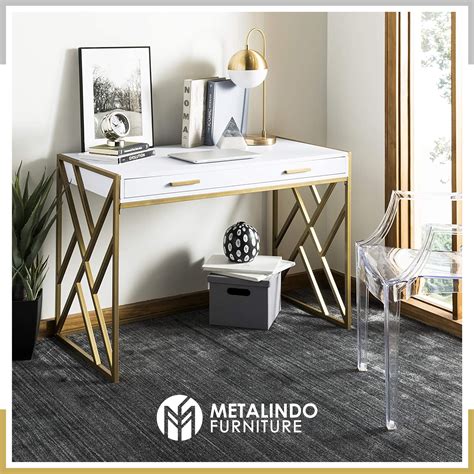 Meja Belajar Minimalis Modern Kaki Besi Metalindo Furniture