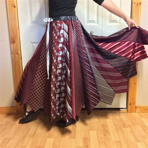 Pin On Handmade Recycled Necktie Skirts