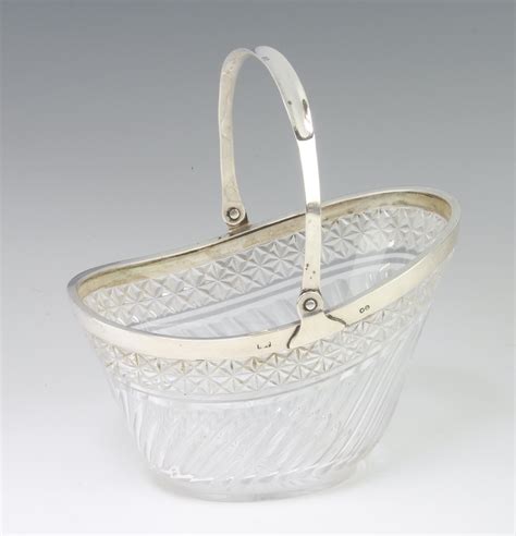 A Victorian Silver Mounted Cut Glass Bowl With Swing 15th July 2021